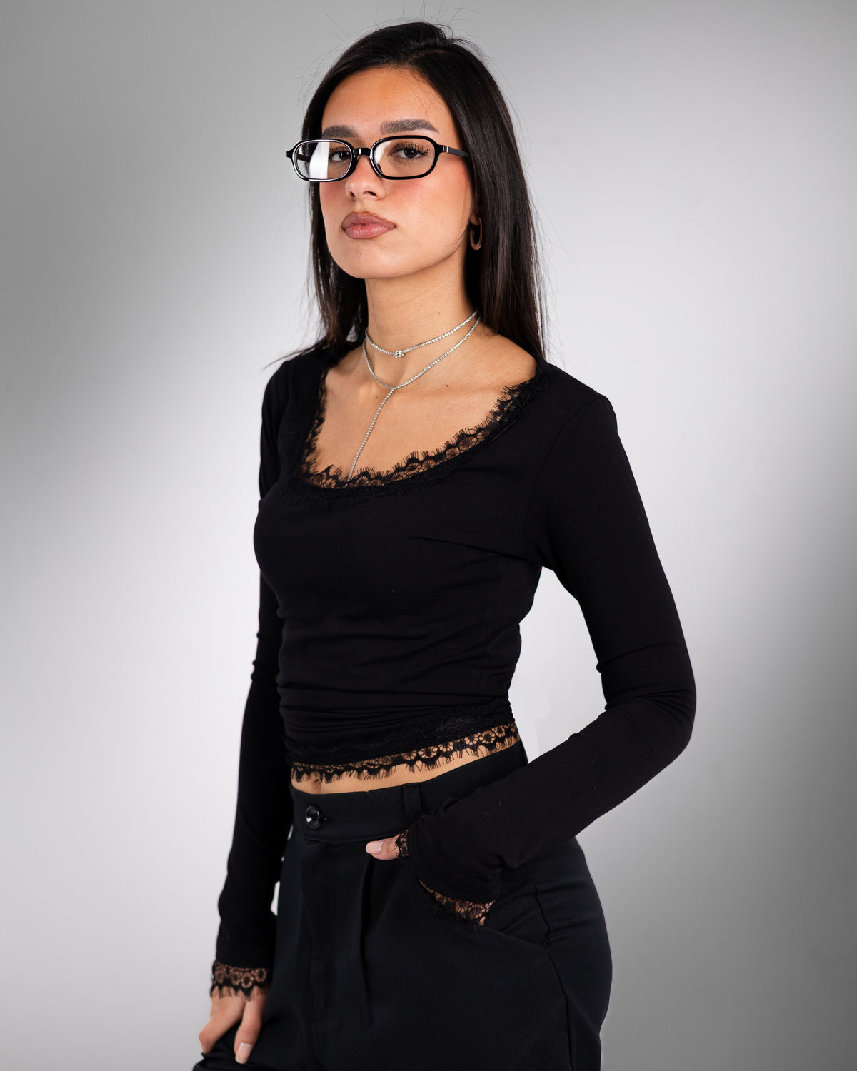 Black Lace Top