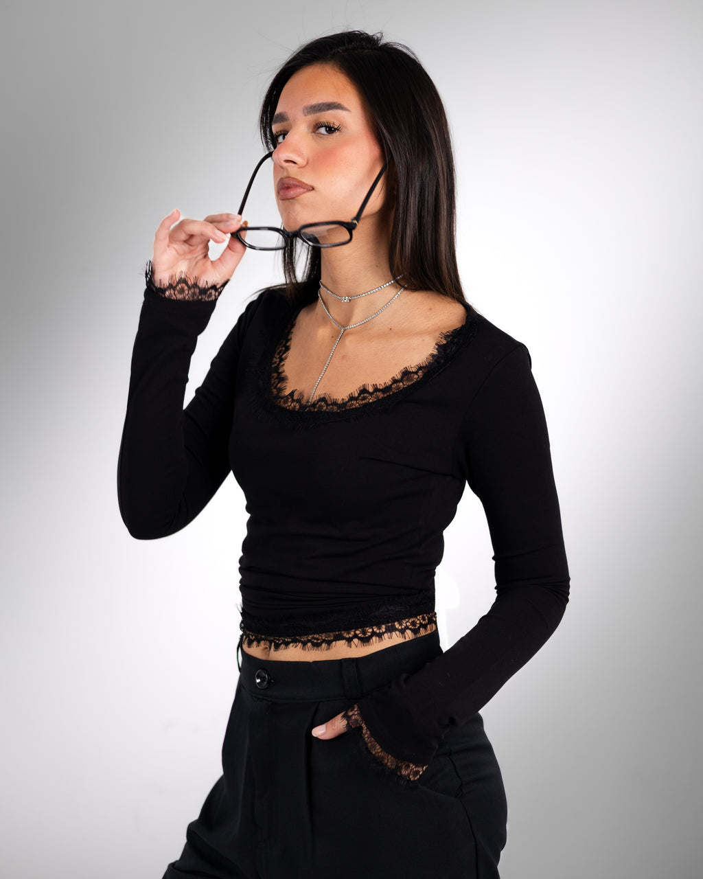 Black Lace Top