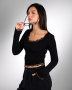 Black Lace Top
