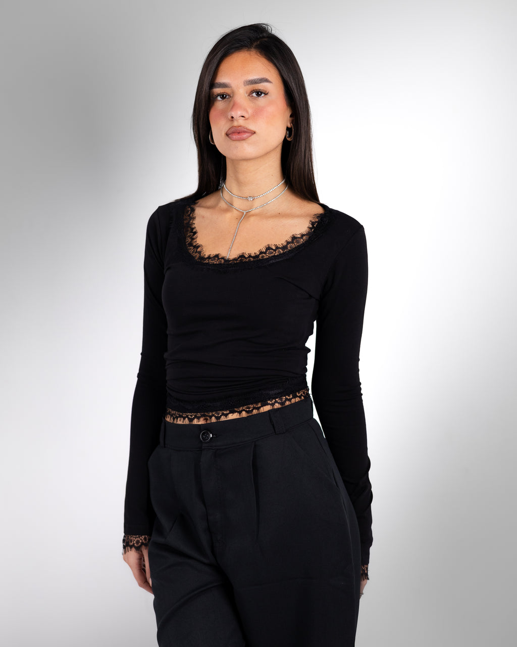 Black Lace Top