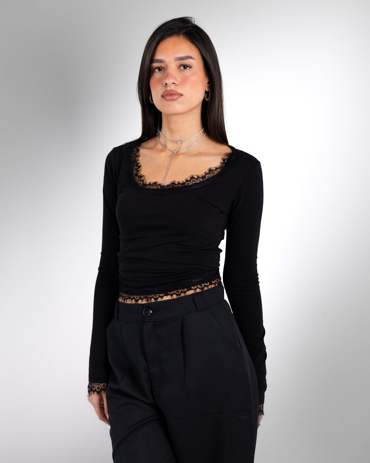 Black Lace Top