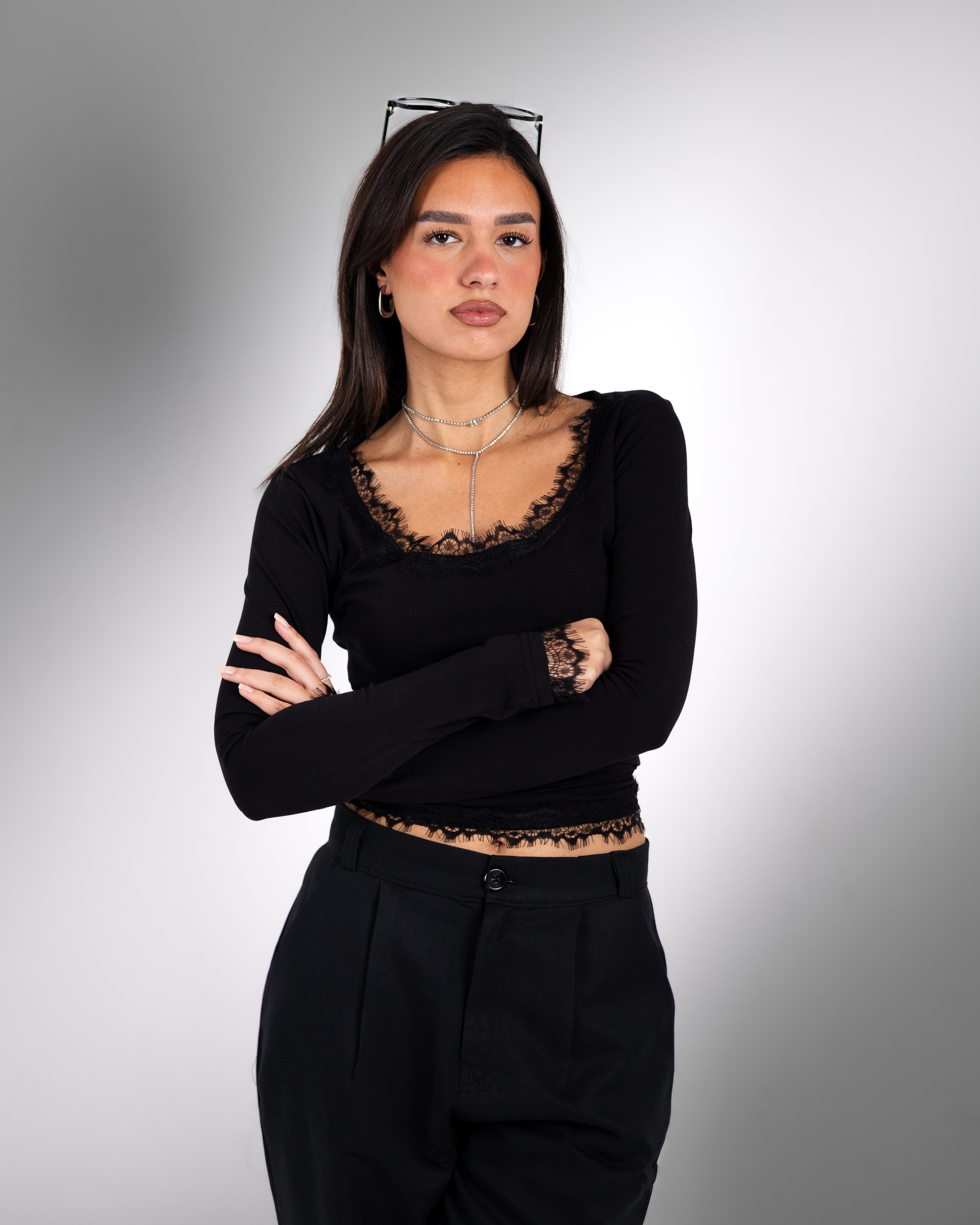 Black Lace Top