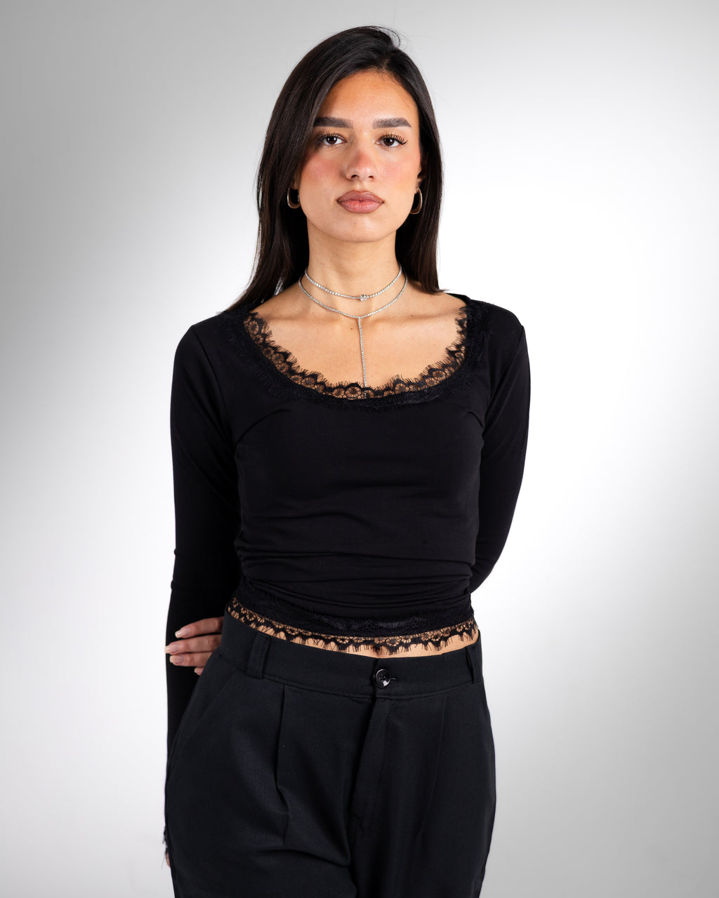 Black Lace Top