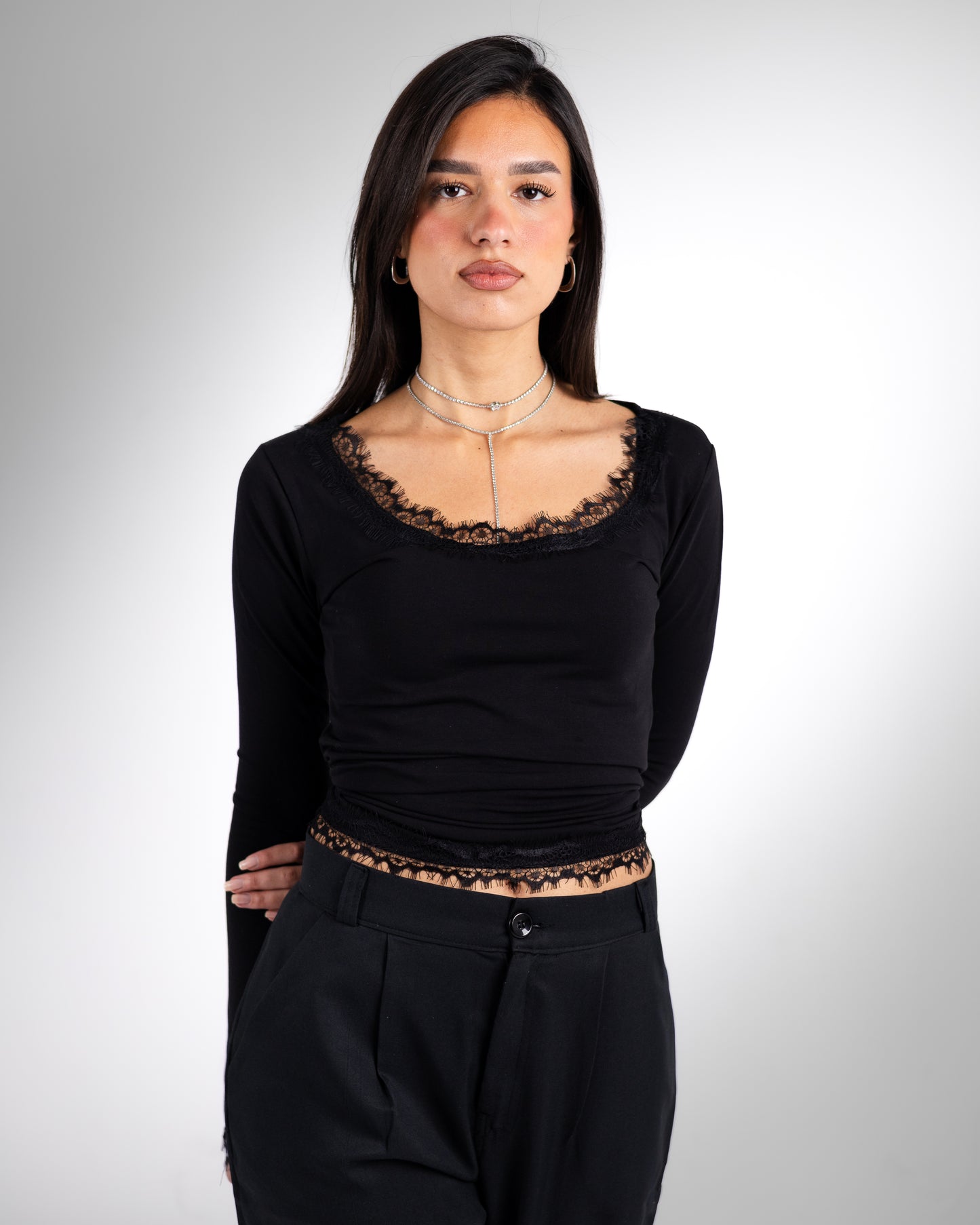Black Lace Top