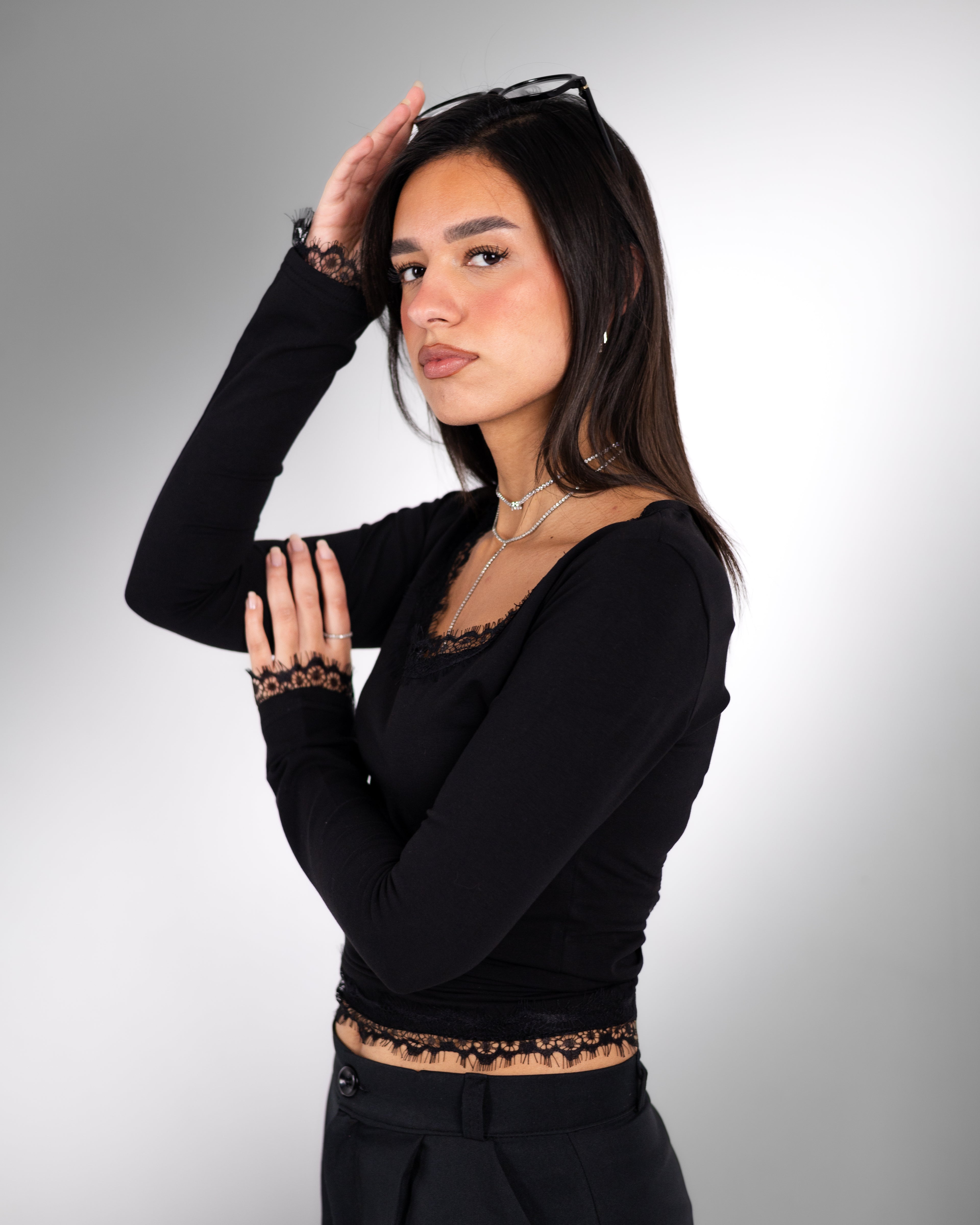 Black Lace Top