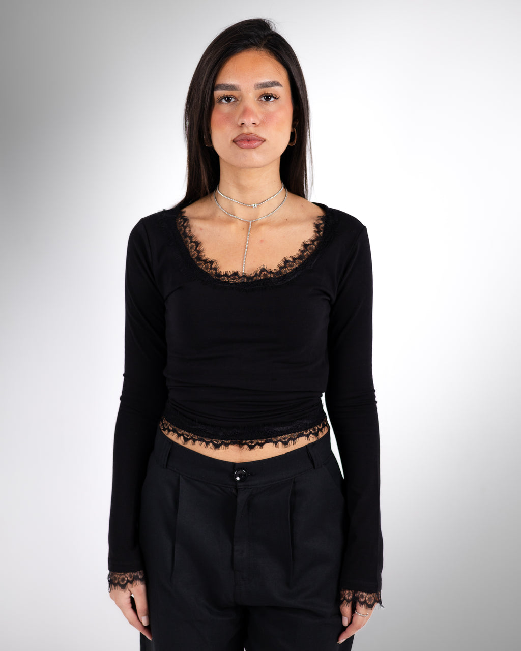 Black Lace Top