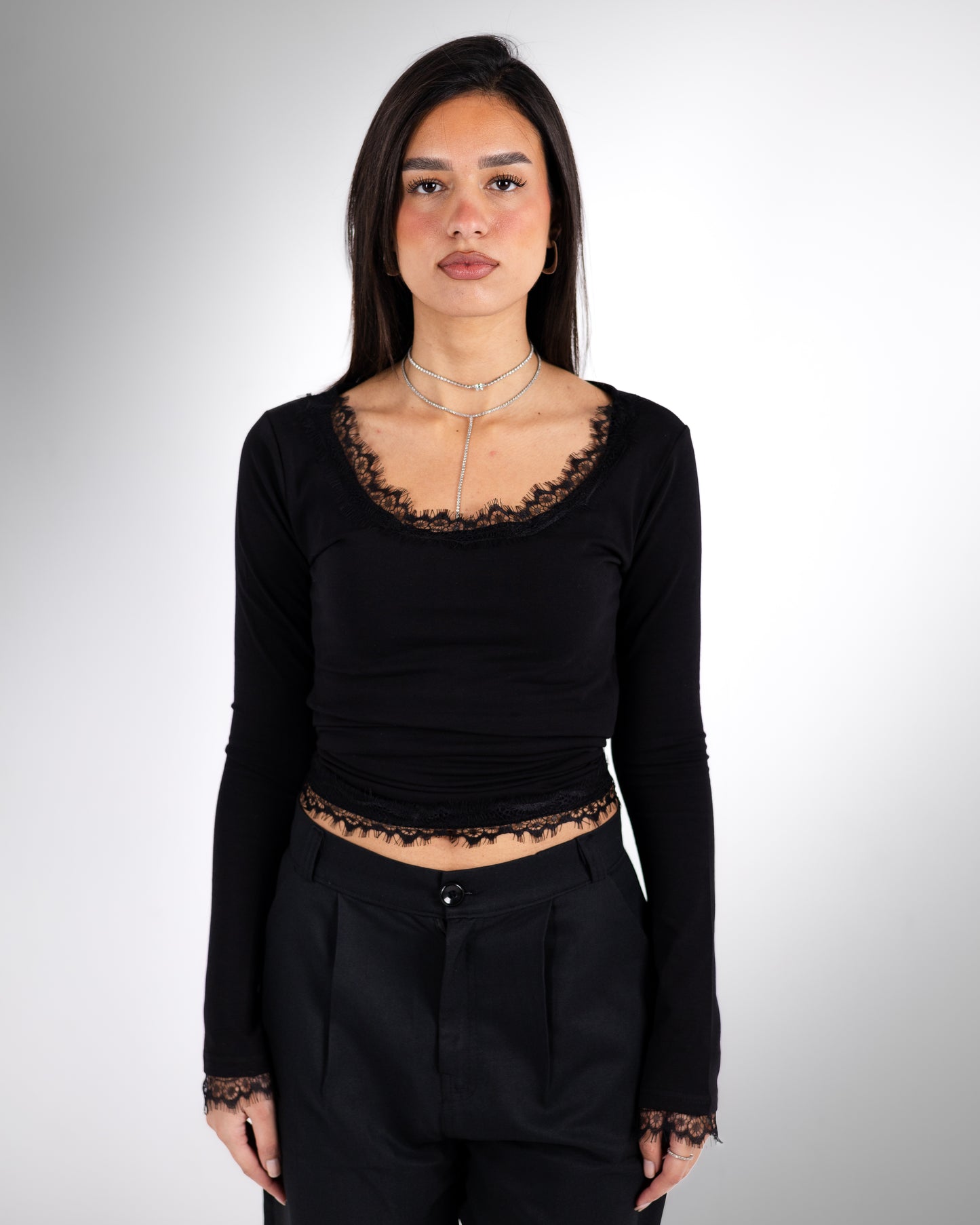 Black Lace Top