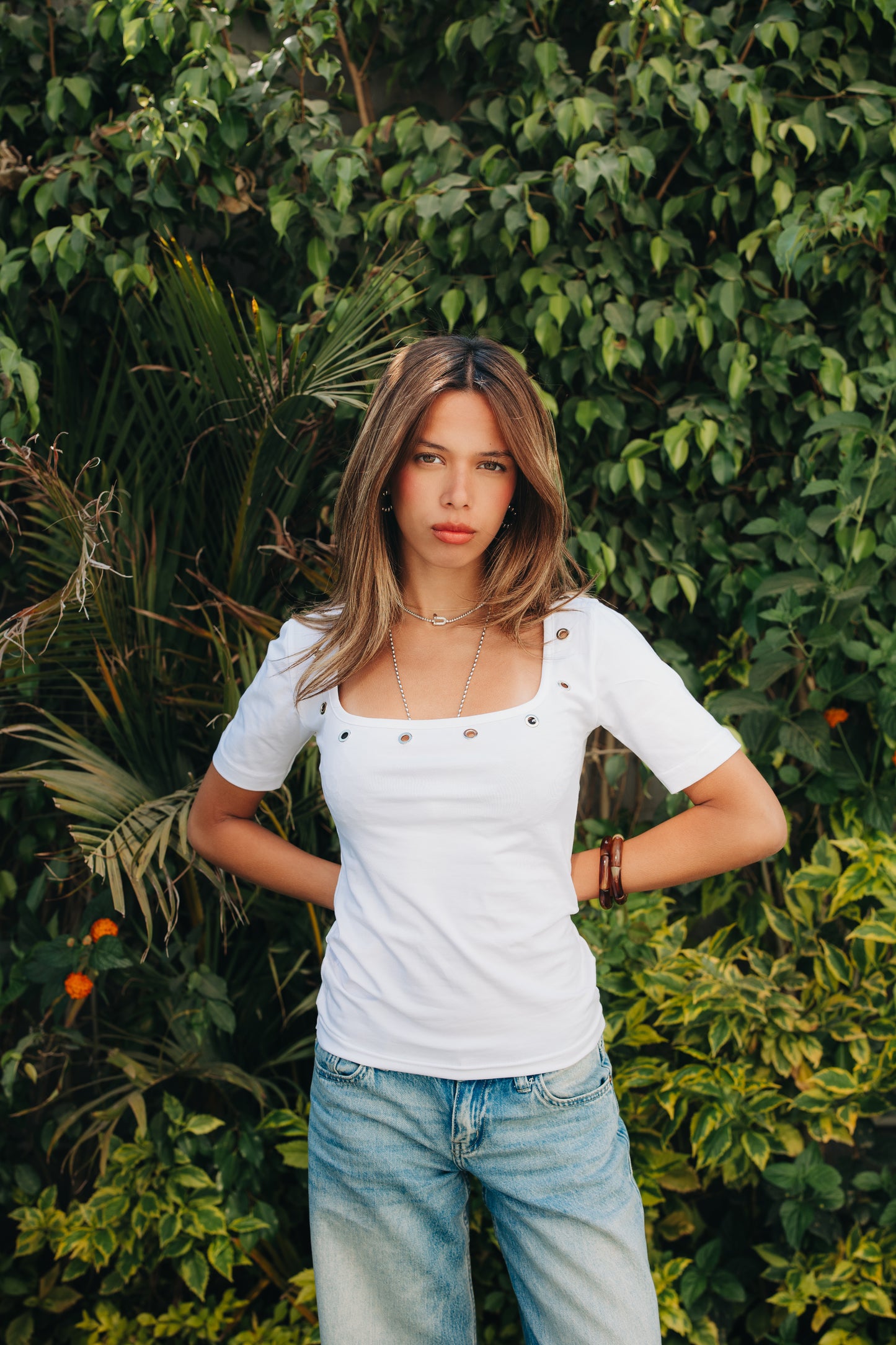Silver Stud Knit Top