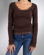 Brown Lace Top